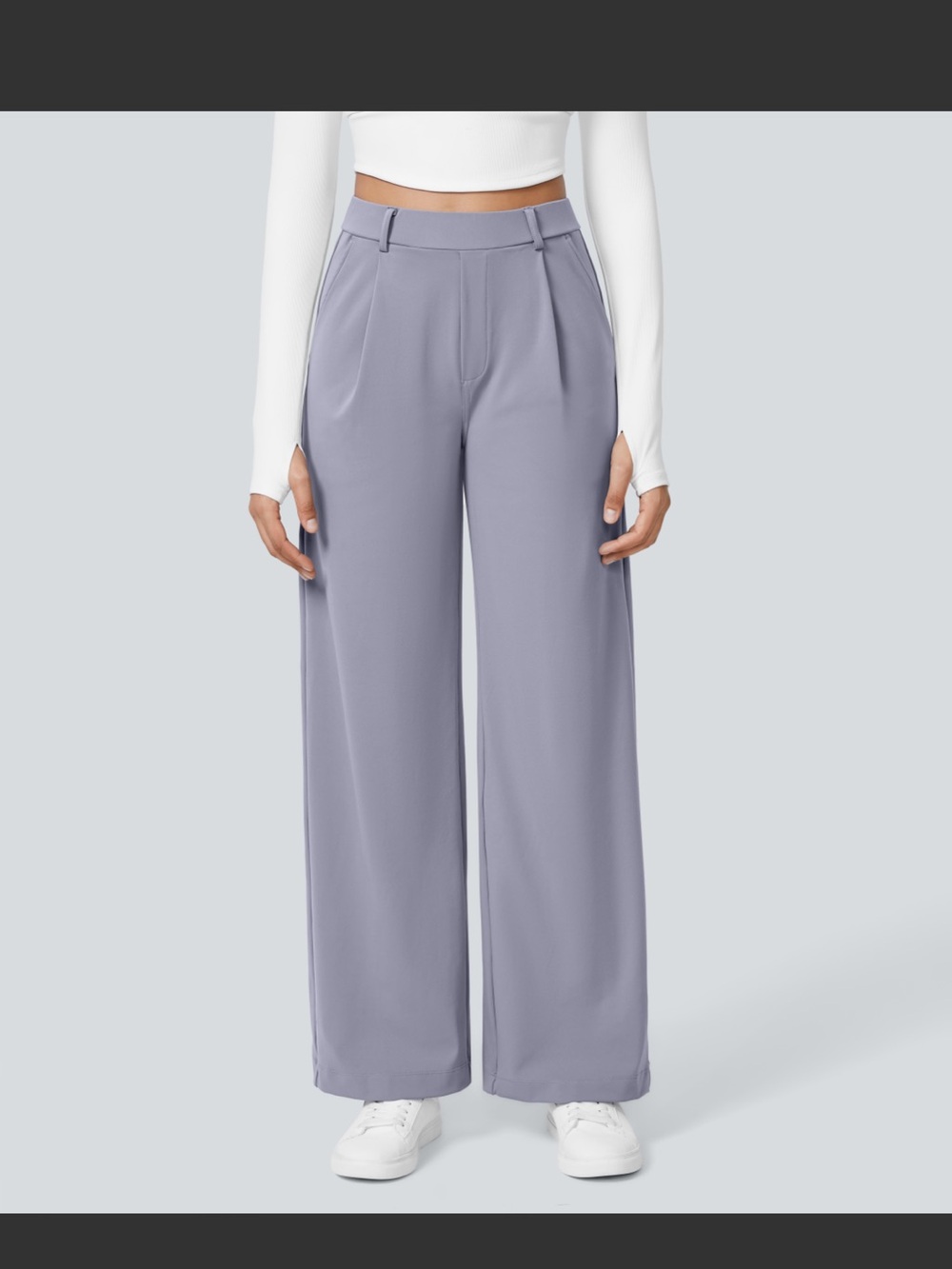 HALARA Lavender Wide-Leg High-Rise Pants